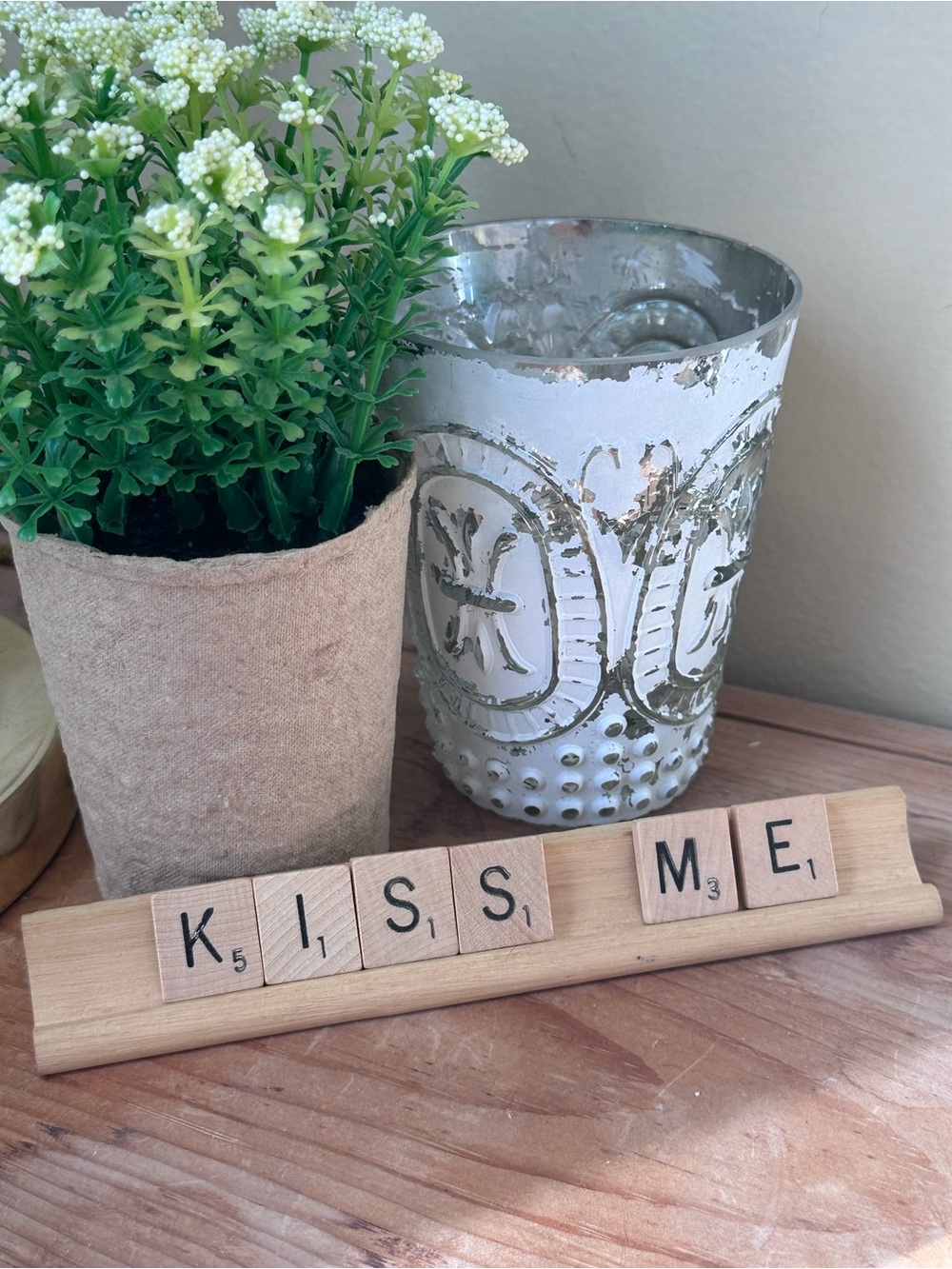 Scrabble Tile “Kiss Me”- Home Accents